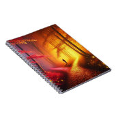 Enchanted Crossroads – Vibrant Autumn Forest Art P Notitieboek (Rechterzijde)