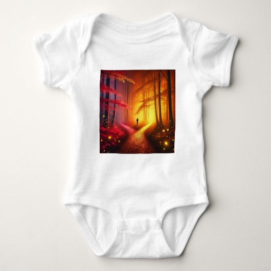 Enchanted Crossroads – Vibrant Autumn Forest Art P Romper (Voorkant)