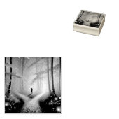 Enchanted Crossroads – Vibrant Autumn Forest Art P Rubberstempel (Gestempeld)