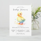Enchanted Custom Duck Baby shower Kaart (Staand voorkant)