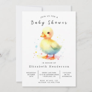 Enchanted Custom Duck Baby shower Kaart