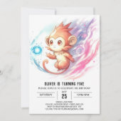 Enchanted Custom Monkey Verjaardag Kaart (Voorkant)