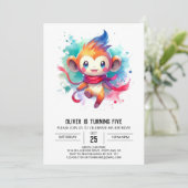 Enchanted Custom Monkey Verjaardag Kaart (Staand voorkant)