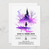 Enchanted Custom Wizard Verjaardag Kaart (Voorkant / Achterkant)