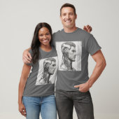 Enchanted Cyborg: minimalistisch lijnkunstontwerp T-shirt (Unisex)
