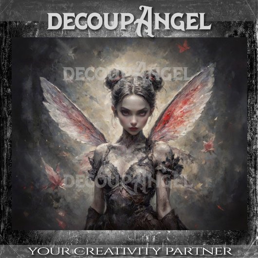 Enchanted Dark Fairy Decoupage Tissuepapier