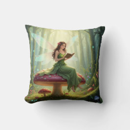 Enchanted Day Fairy Reading a Book Kussen
