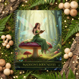 Enchanted Day Fairy Reading a Book Notebook Notitieboek
