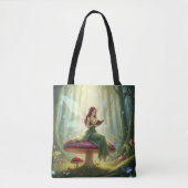 Enchanted Day Fairy Reading a Book Tote Bag (Voorkant)