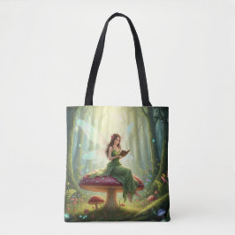 Enchanted Day Fairy Reading a Book Tote Bag