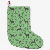 Enchanted Deer Christmas Stocking Kleine Kerstsok (Voorkant)