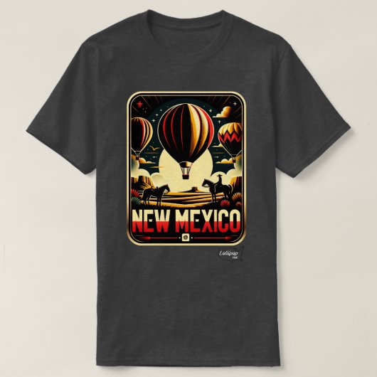 Enchanted Desert New Mexicos Amerikaanse Retr T-shirt (Design voorkant)