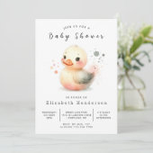 Enchanted Digital Duck Baby shower Kaart (Staand voorkant)