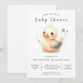 Enchanted Digital Duck Baby shower Kaart (Voorkant / Achterkant)