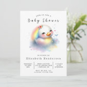 Enchanted Digital Duck Baby shower Kaart (Staand voorkant)