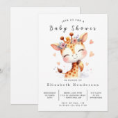 Enchanted Digital Giraffe Baby shower Kaart (Voorkant / Achterkant)
