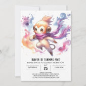 Enchanted Digital Monkey Verjaardag Kaart (Voorkant)