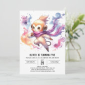 Enchanted Digital Monkey Verjaardag Kaart (Staand voorkant)