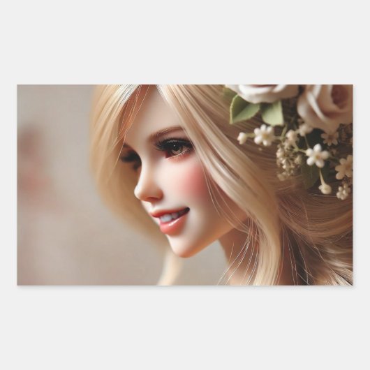 Enchanted Dolls: Bewakers van dromen en kostbaar Rechthoekige Sticker (Voorkant)