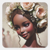 Enchanted Dolls: Bewakers van dromen en kostbaar Vierkante Sticker (Voorkant)