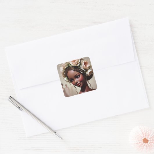 Enchanted Dolls: Bewakers van dromen en kostbaar Vierkante Sticker (Envelop)