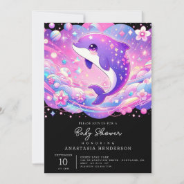 Enchanted Dolphin Baby shower Kaart