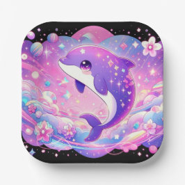 Enchanted Dolphin Baby shower Papieren Bordje