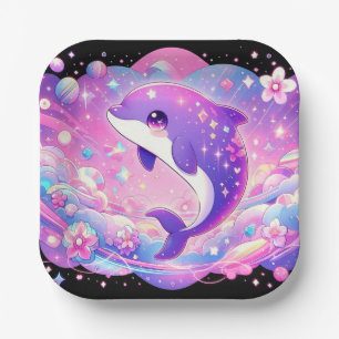 Enchanted Dolphin Baby shower Papieren Bordje