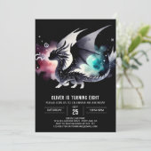 Enchanted Dragon Birthday Custom Kaart (Staand voorkant)