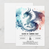 Enchanted Dragon Verjaardag Digitaal Kaart (Voorkant / Achterkant)