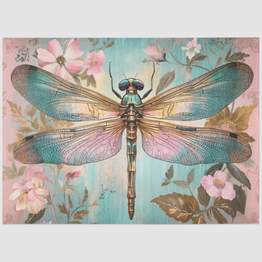 ENCHANTED DRAGONFLY DECOUPAGE TISSUEPAPIER (Voorkant)