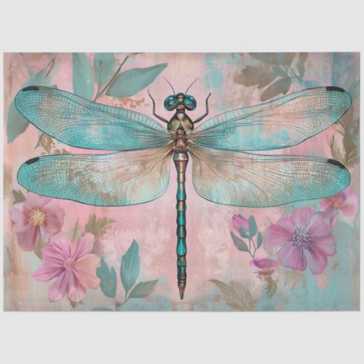 ENCHANTED DRAGONFLY DECOUPAGE TISSUEPAPIER (Voorkant)