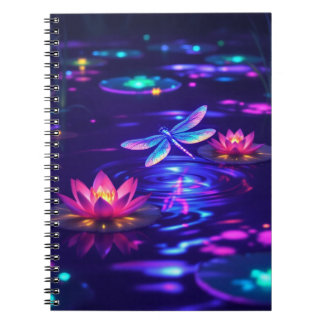 Enchanted Dragonfly Glow Notitieboek | 6,5 x 8,75 