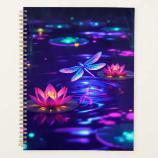 Enchanted Dragonfly Glow Planner | Jaarlijks, maan