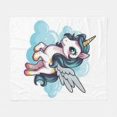 🌈 "Enchanted Dreams" Eenhoorn Fleece Deken 🦄 (Voorkant (Horizontaal))