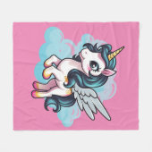 🌈 "Enchanted Dreams" Eenhoorn Fleece Deken 🦄 (Voorkant (Horizontaal))