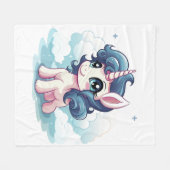 🌈 "Enchanted Dreams" Eenhoorn Fleece Deken 🦄 (Voorkant (Horizontaal))