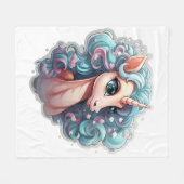 🌈 "Enchanted Dreams" Eenhoorn Fleece Deken 🦄 (Voorkant (Horizontaal))