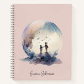 Enchanted Dreams Roze Spiraal Patroon Notitieboek (Voorkant)