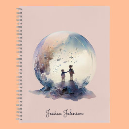 Enchanted Dreams Roze Spiraal Patroon Notitieboek