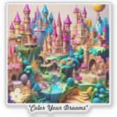 "Enchanted Dreamscapes Onthuld" Sticker (Voorkant)