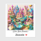 "Enchanted Dreamscapes Onthuld" Sticker (Vel)