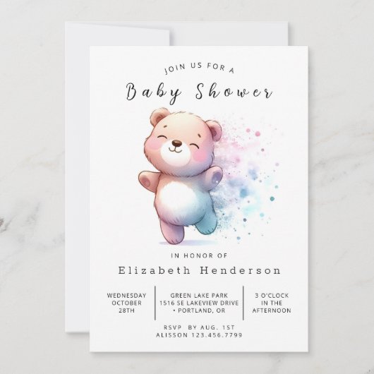 Enchanted Editable Beer Baby shower Kaart (Voorkant)