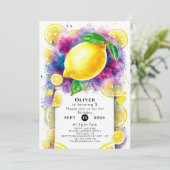 Enchanted Editable Lemon Verjaardag Kaart (Staand voorkant)