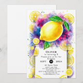 Enchanted Editable Lemon Verjaardag Kaart (Voorkant / Achterkant)