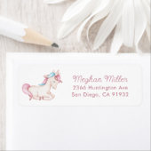 Enchanted Eenhoorn Meisjes Adreslabel Etiket (Insitu)