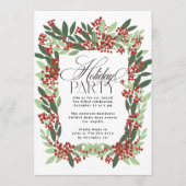 Enchanted Elegance Botanische Kerstfeest Kaart (Voorkant)