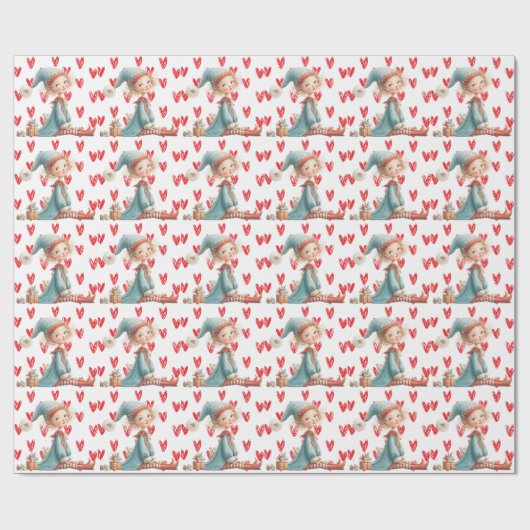 Enchanted Elf | North Pole Christmas Cadeaupapier (Vlak)
