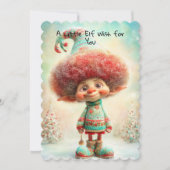 Enchanted Elf | North Pole Christmas Magic Feestdagenkaart (Voorkant)