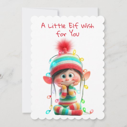 Enchanted Elf | North Pole Christmas Magic Feestdagenkaart (Voorkant)